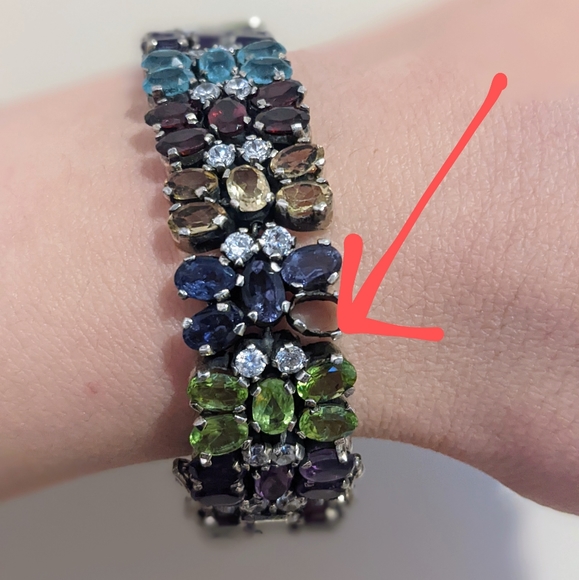 Gorgeous multigemstone bracelet - Picture 5 of 7